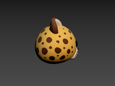 Prop178 Cheetah Head Modelo 3D
