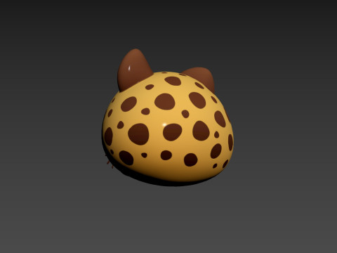 Prop178 Cheetah Head Modelo 3D