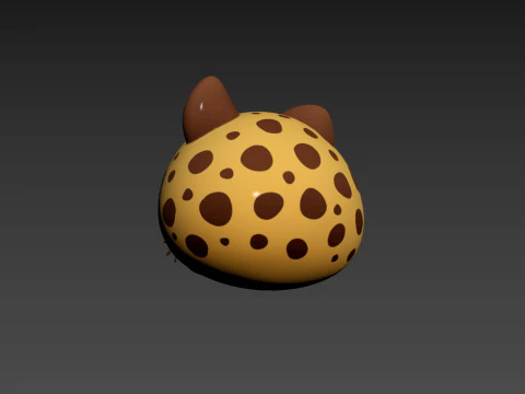 Prop178 Cheetah Head 3D Model