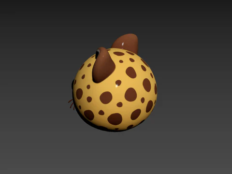 Prop178 Cheetah Head 3D Model