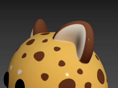 Prop178 Cheetah Head 3D Model