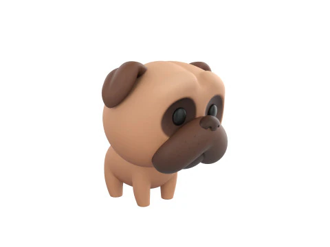 Character195 Pug 3D Model
