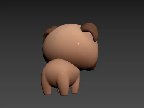 Character195 Pug 3D Model