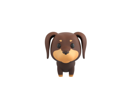 Character197 Dachshund Dog 3D मॉडल