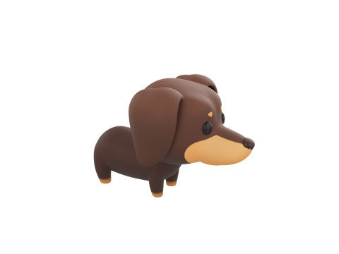 Character197 Dachshund Dog 3D मॉडल