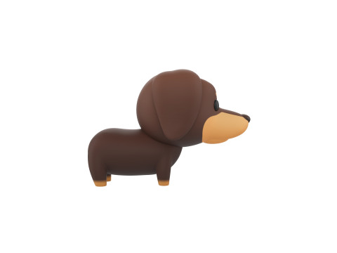 Character197 Dachshund Dog 3D मॉडल