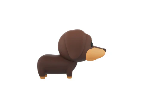 Character197 Dachshund Dog 3D Model
