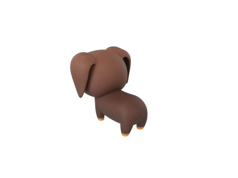 Character197 Dachshund Dog 3D Model