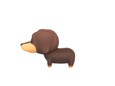 Character197 Dachshund Dog 3D मॉडल