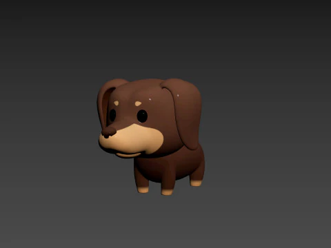 Character197 Dachshund Dog 3D Model