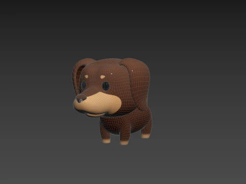 Character197 Dachshund Dog 3D Model