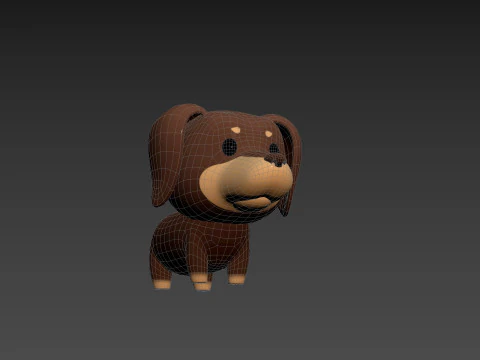 Character197 Dachshund Dog 3D Model