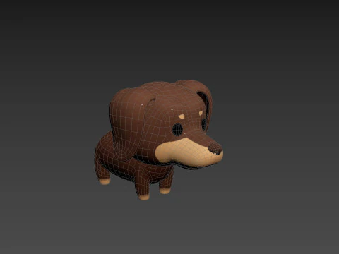 Character197 Dachshund Dog 3D Model