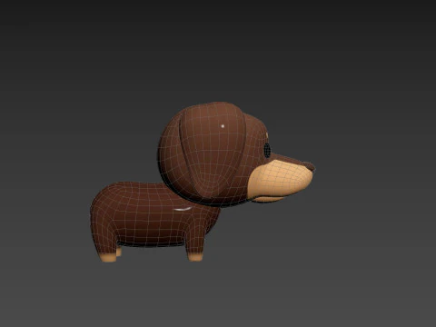 Character197 Dachshund Dog 3D Model