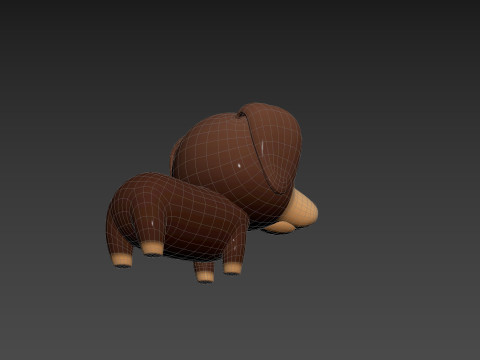 Character197 Dachshund Dog 3D मॉडल