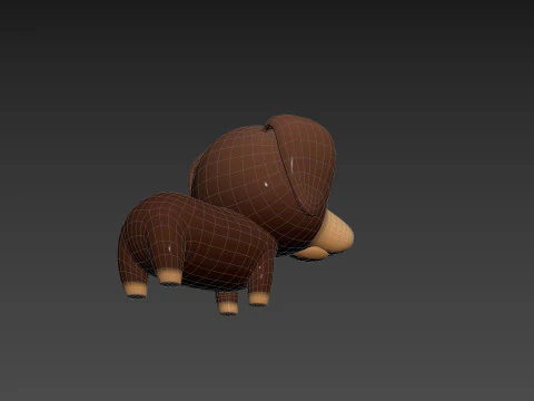 Character197 Dachshund Dog 3D Model