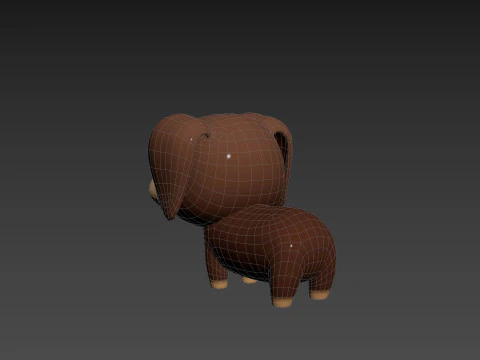 Character197 Dachshund Dog 3D Model