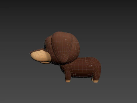 Character197 Dachshund Dog 3D Model