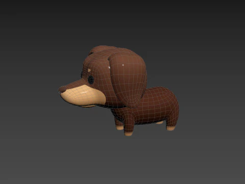 Character197 Dachshund Dog 3D Model