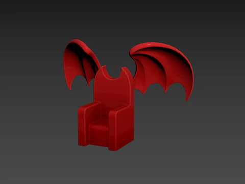 Furniture001 Bat Throne 3D Model