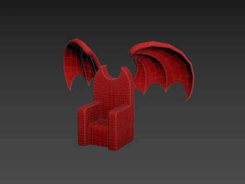 Furniture001 Bat Throne 3D Model