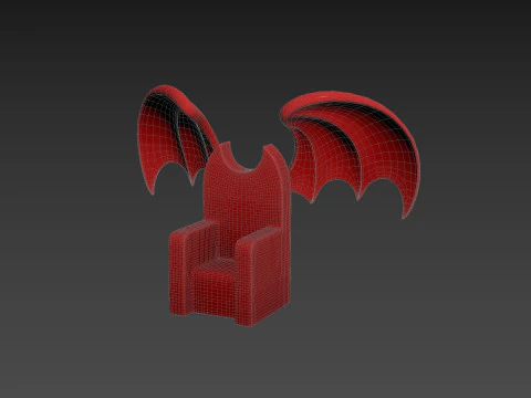 Furniture001 Bat Throne 3D Model