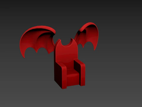 Furniture001 Bat Throne 3D Model