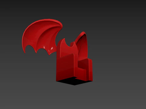 Furniture001 Bat Throne 3D Model