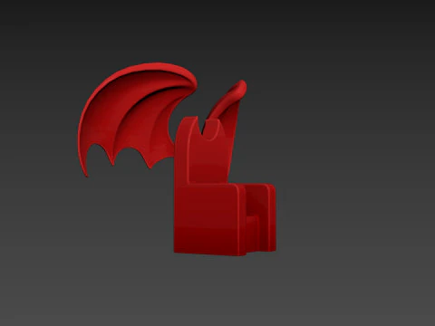 Furniture001 Bat Throne 3D Model