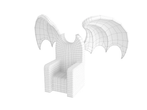 Furniture001 Bat Throne 3D Model
