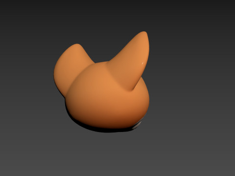 Prop179 Corgi Dog Head 3D Model