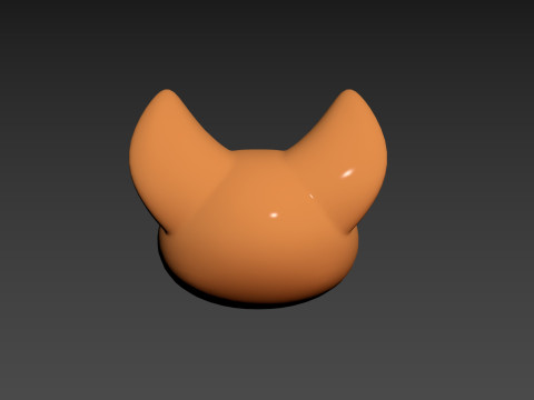Prop179 Corgi Dog Head 3D Model