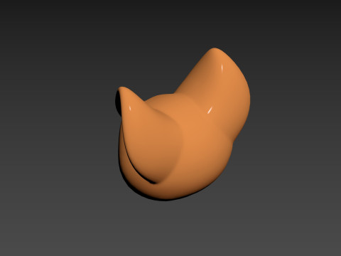 Prop179 Corgi Dog Head 3D Model