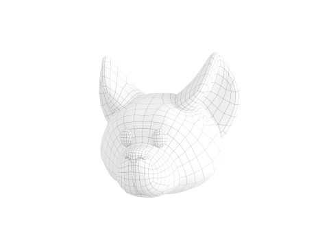 Prop179 Corgi Dog Head 3D Model