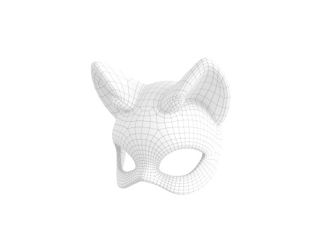 Prop180 Cat Mask 3D 모델