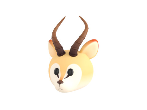 Prop185 Antelope Head 3D Модель
