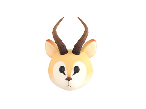 Prop185 Antelope Head Modelo 3D