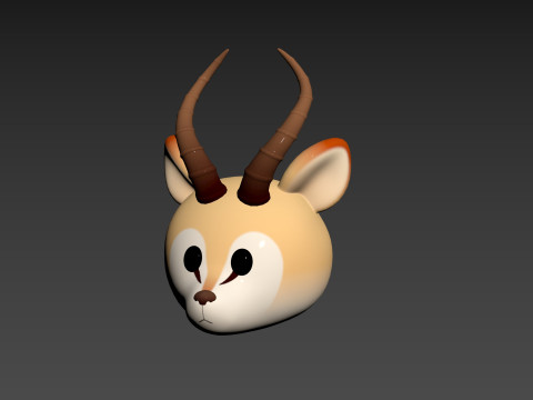 Prop185 Antelope Head Modelo 3D