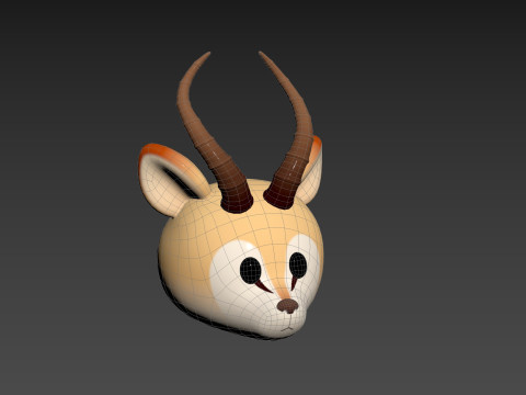 Prop185 Antelope Head Modelo 3D