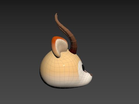 Prop185 Antelope Head Modelo 3D