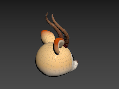Prop185 Antelope Head Modelo 3D