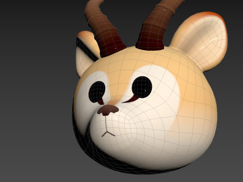 Prop185 Antelope Head Modelo 3D