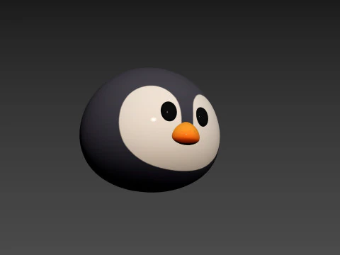 Prop187 Penguin Head 3D Model