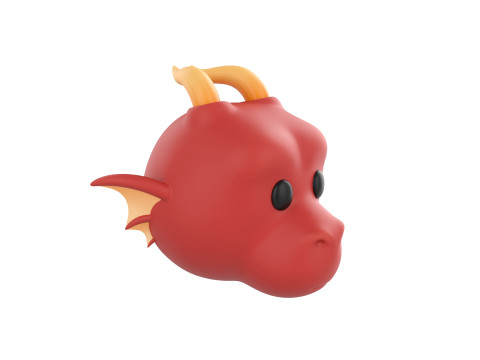 Prop188 Dragon Head Modello 3D