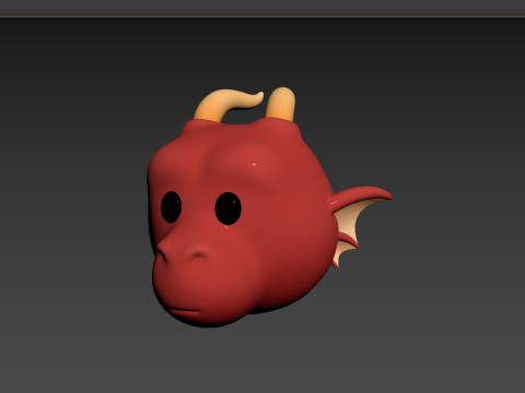 Prop188 Dragon Head Modello 3D
