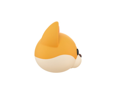 Prop189 Shiba Dog Head Modelo 3D