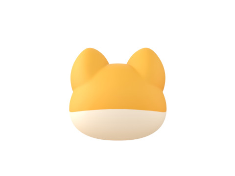 Prop189 Shiba Dog Head Modelo 3D