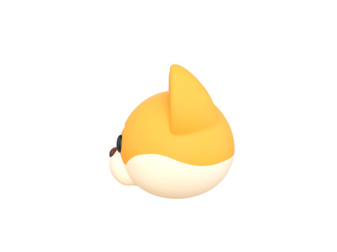 Prop189 Shiba Dog Head Modelo 3D