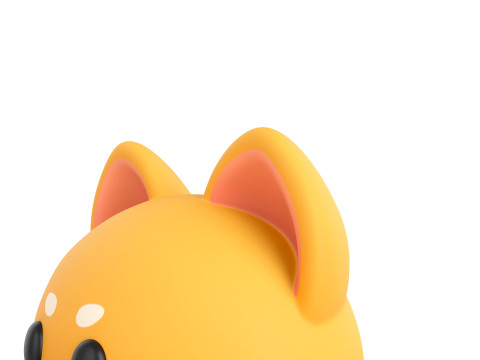 Prop189 Shiba Dog Head Modelo 3D