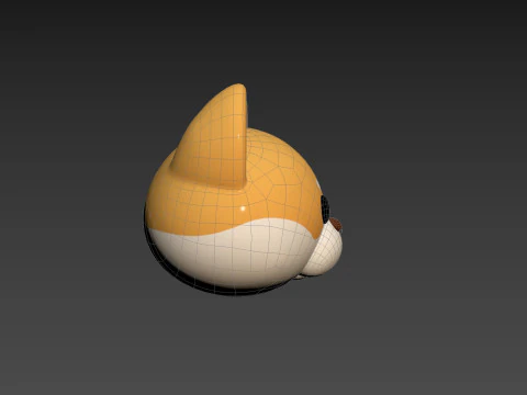 Prop189 Shiba Dog Head 3D Model